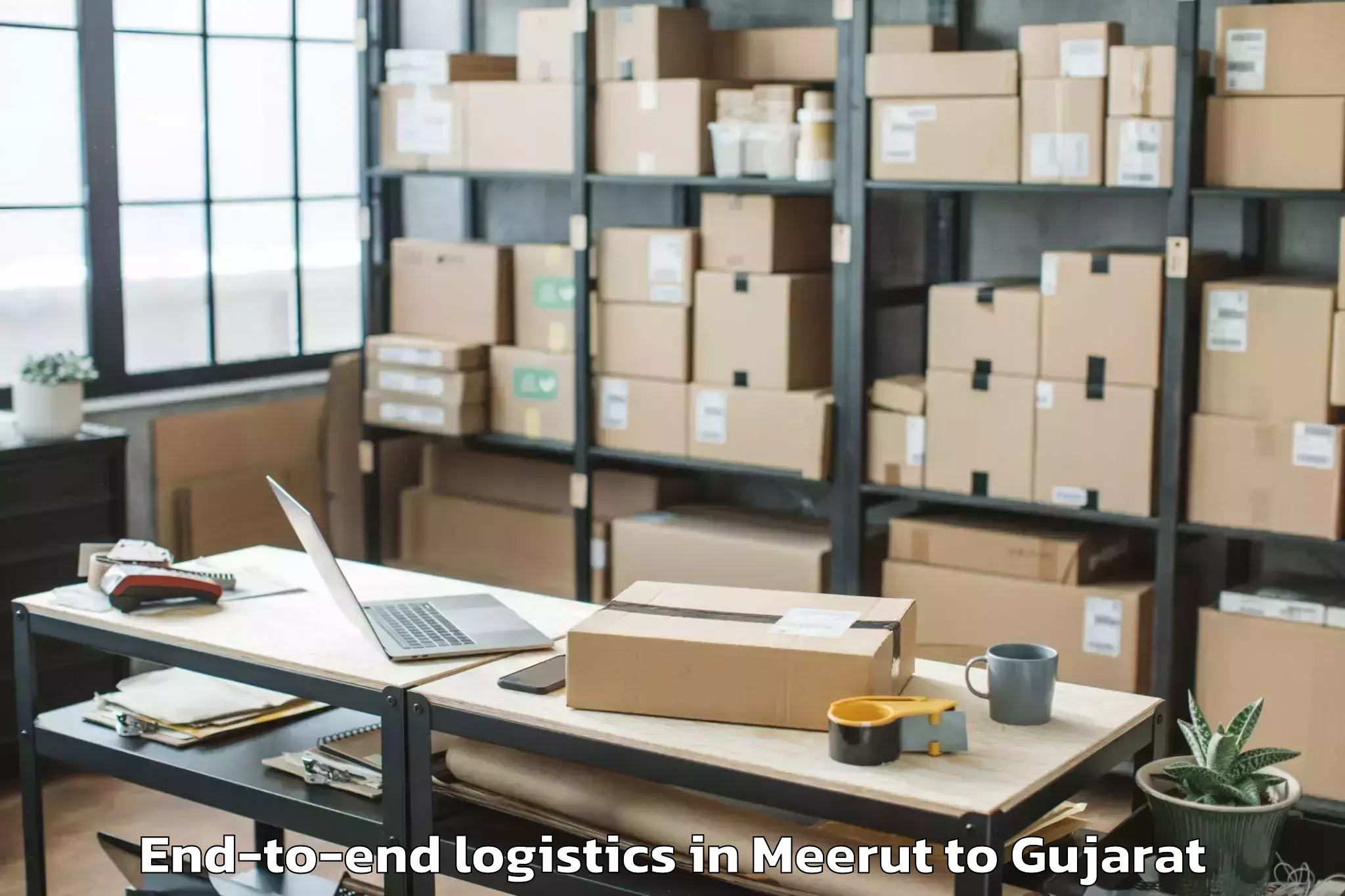 Book Meerut to Santrampur End To End Logistics Online